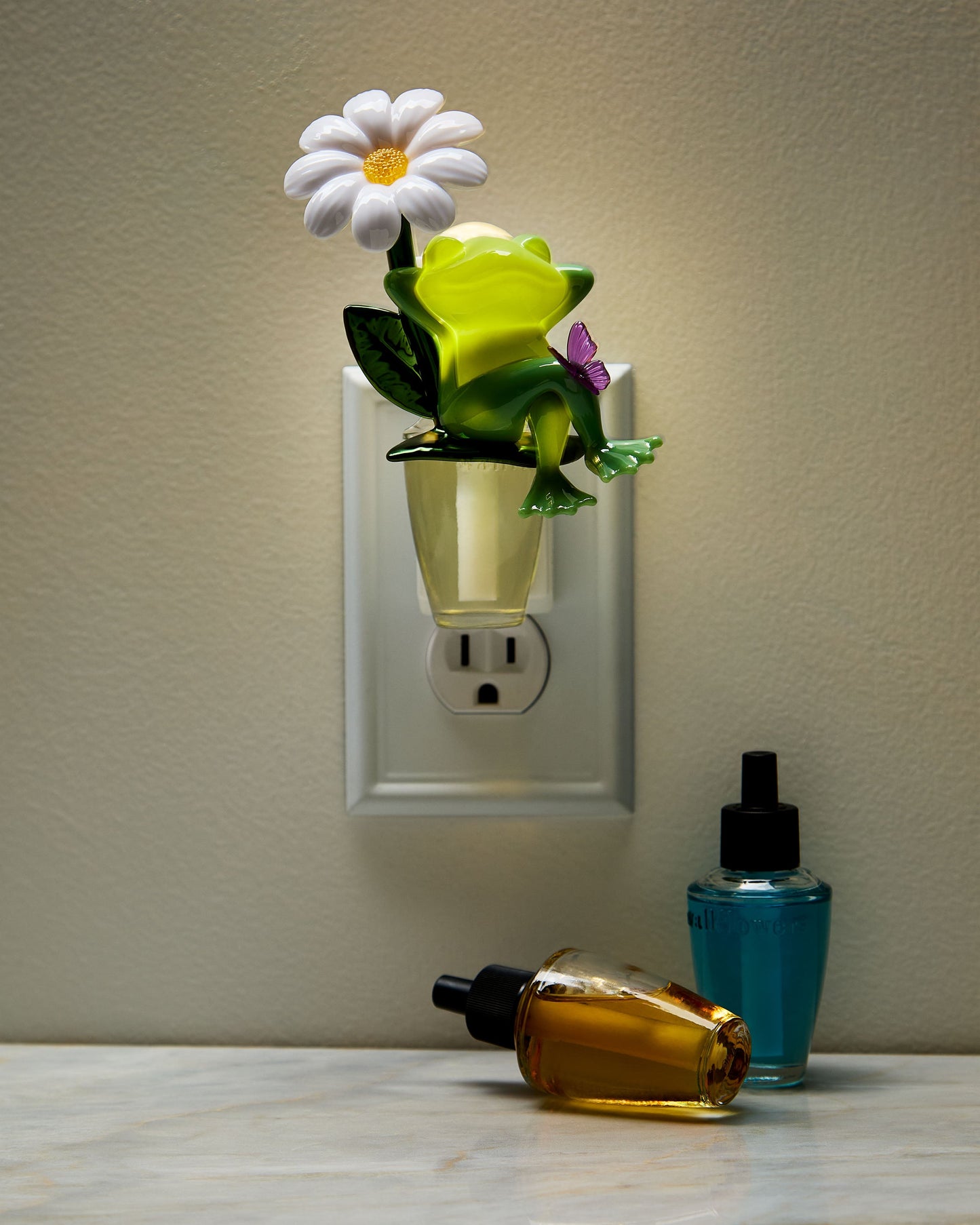 LUZ DE NOCHE - RANA CON FLOR