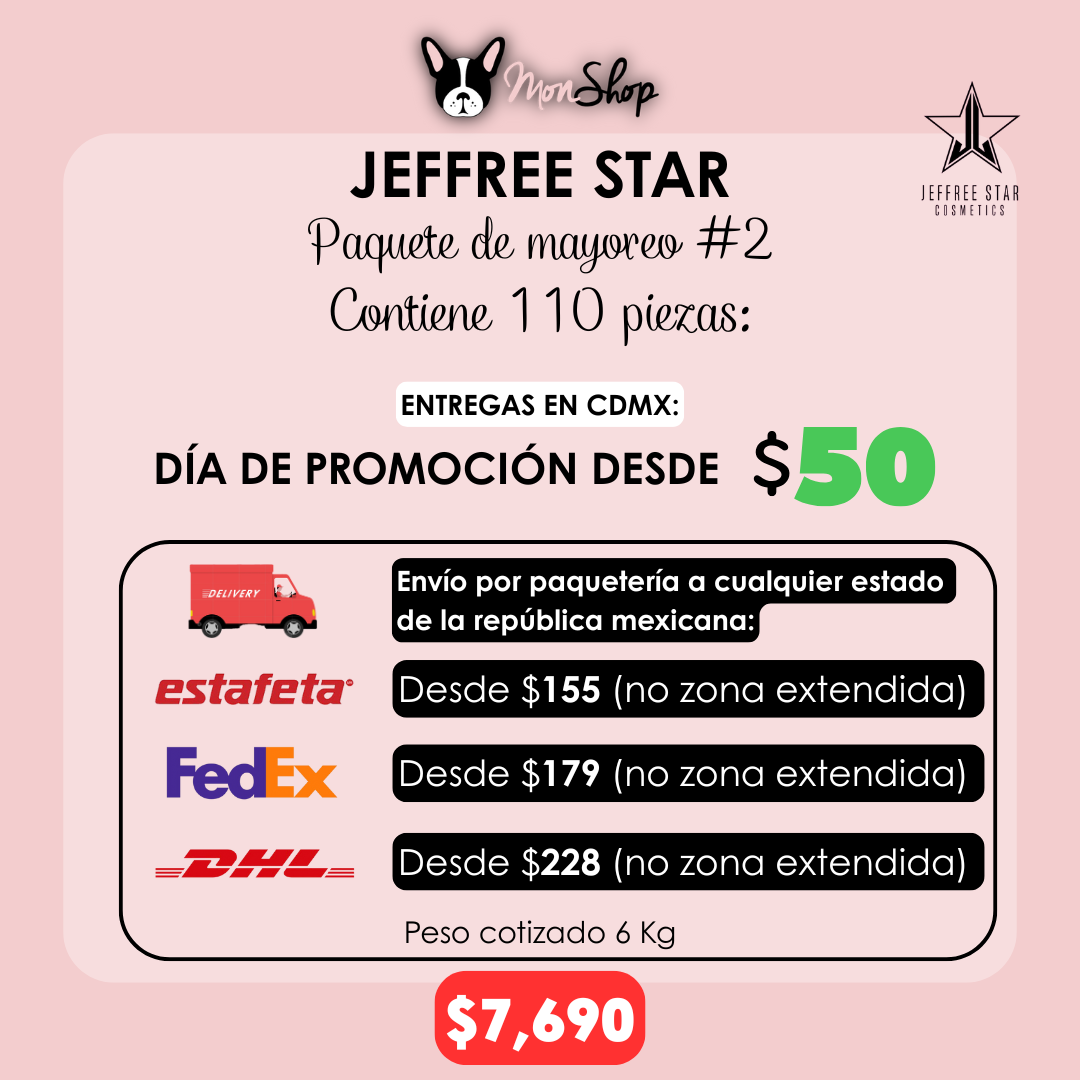 PAQUETE DE MAYOREO #2 - JEFFREE STAR