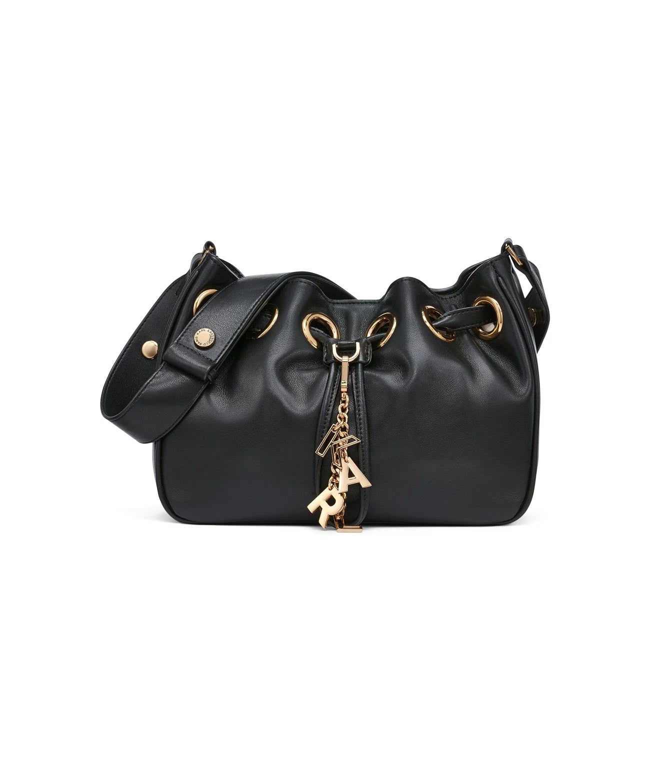 BANDOLERA PIEL KARL - NEGRO ⭑